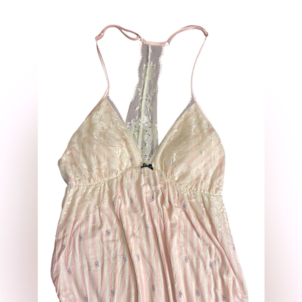 Victoria's Secret vintage pink & cream lace lingerie slip dress